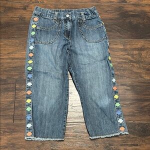 2010 Gymboree Belted Skinny Crop Pink Jean SLIM PLUS (Girl - Kid Skinny